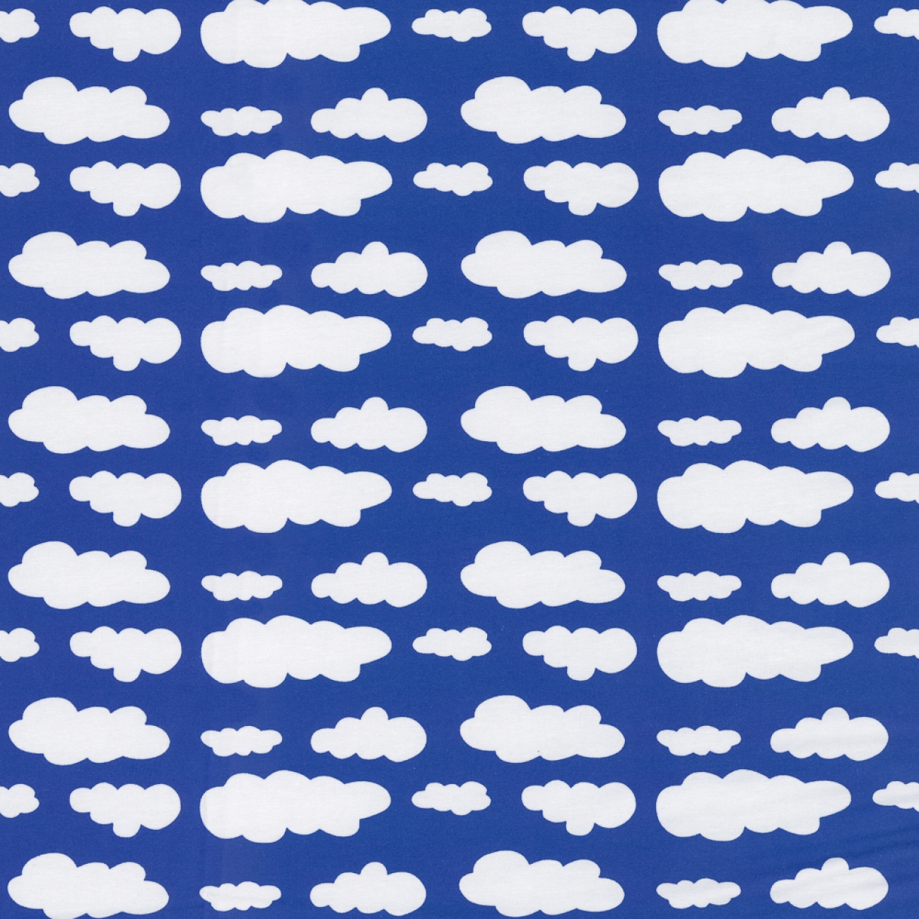 Jersey Swafing - Wolken - Royalblau - Reststück ca. 290 cm